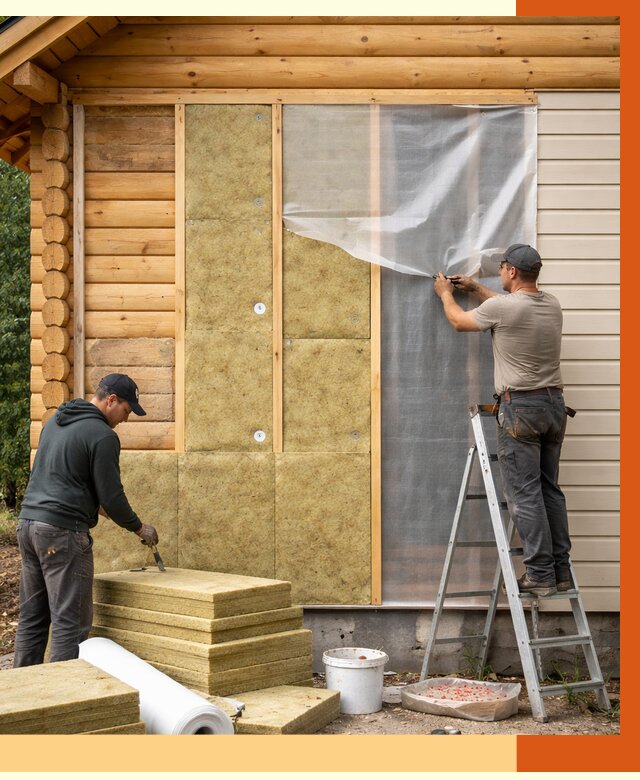 Утепление дома из бруса в Реже от 4107 руб./м2 — работы под ключ | ТепломастерРеж