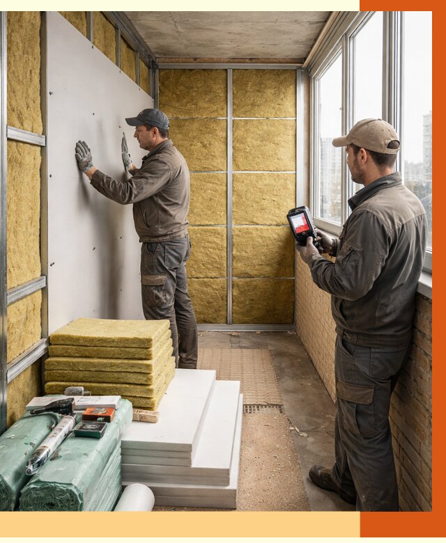 Утепление балкона в Реже от 4929 руб. под ключ | ТепломастерРеж