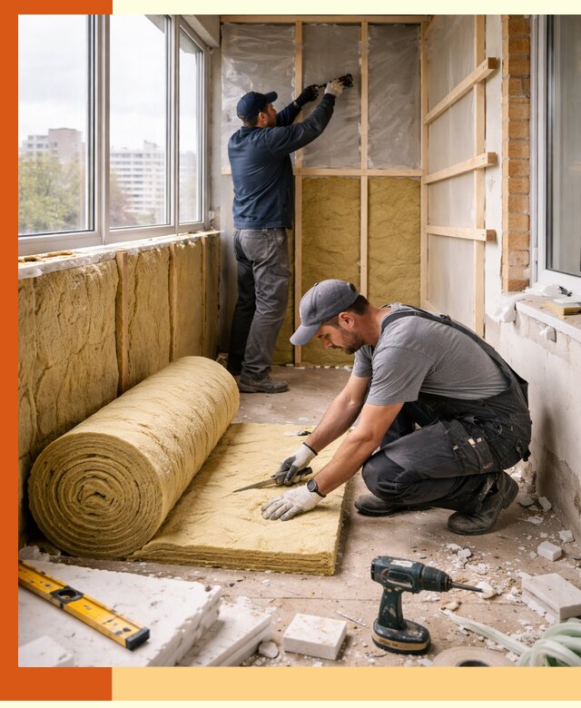 Утепление балкона под ключ в Реже качественно и быстро